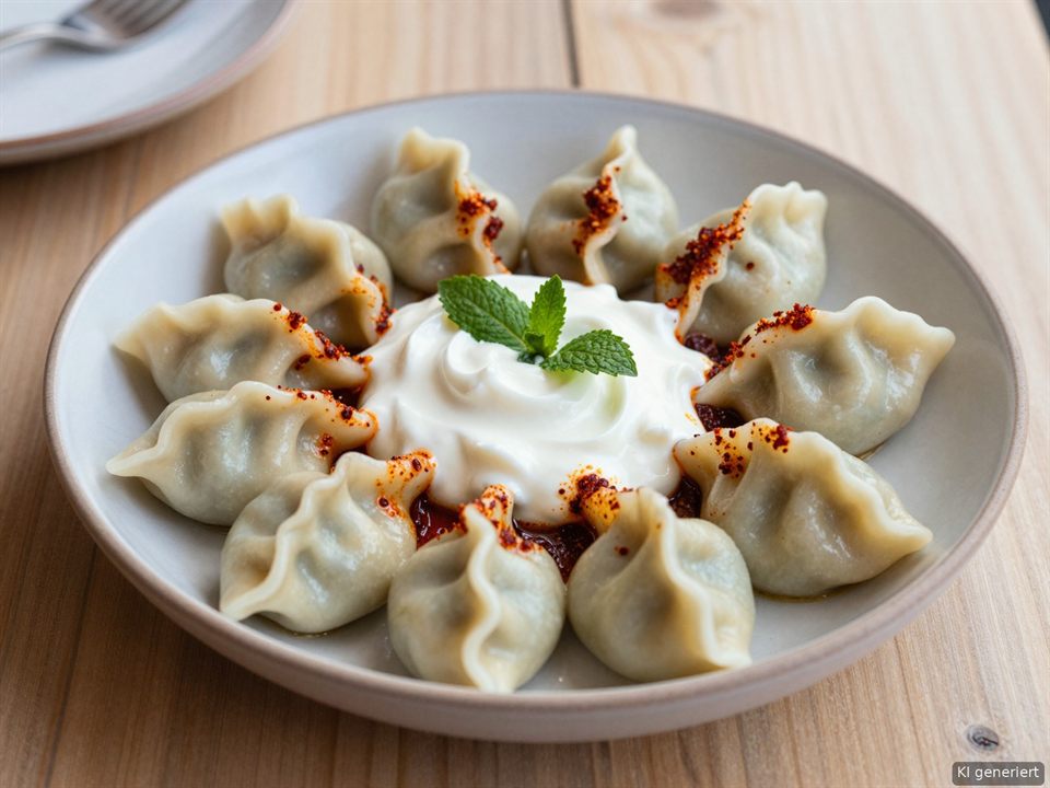 Mantı – türkische Teigtaschen mit Joghurt