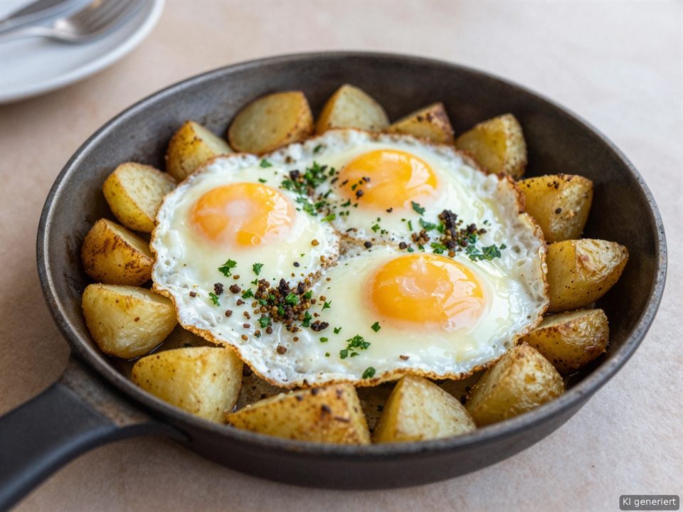 Patatesli Yumurta – Bratkartoffeln mit Ei