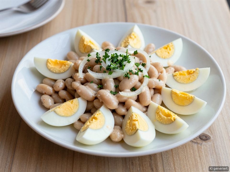 Piyaz – weißer Bohnensalat mit Tahin